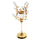 Satin Gold Elegant Metal Candleholder Wedding Table Centrepiece 23*11 cm