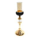 Satin Gold Elegant Metal Candleholder Wedding Table Centrepiece 31*11 cm