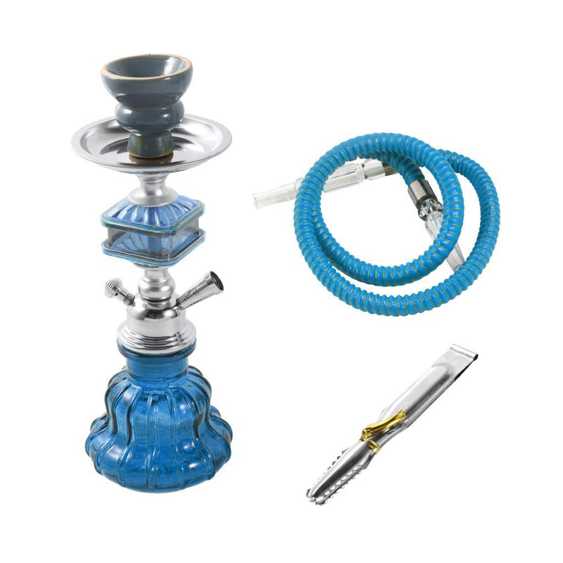 Premium Design Single Shisha Hookah Arguileh Complete Kit with Hose 26*10.5 cm