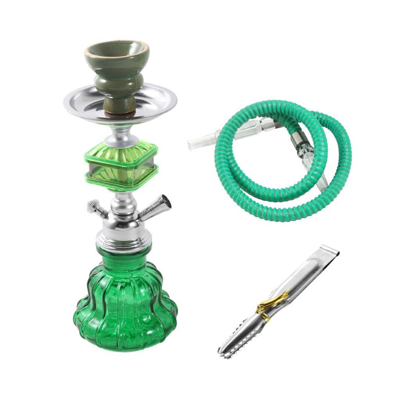 Premium Design Single Shisha Hookah Arguileh Complete Kit with Hose 26*10.5 cm