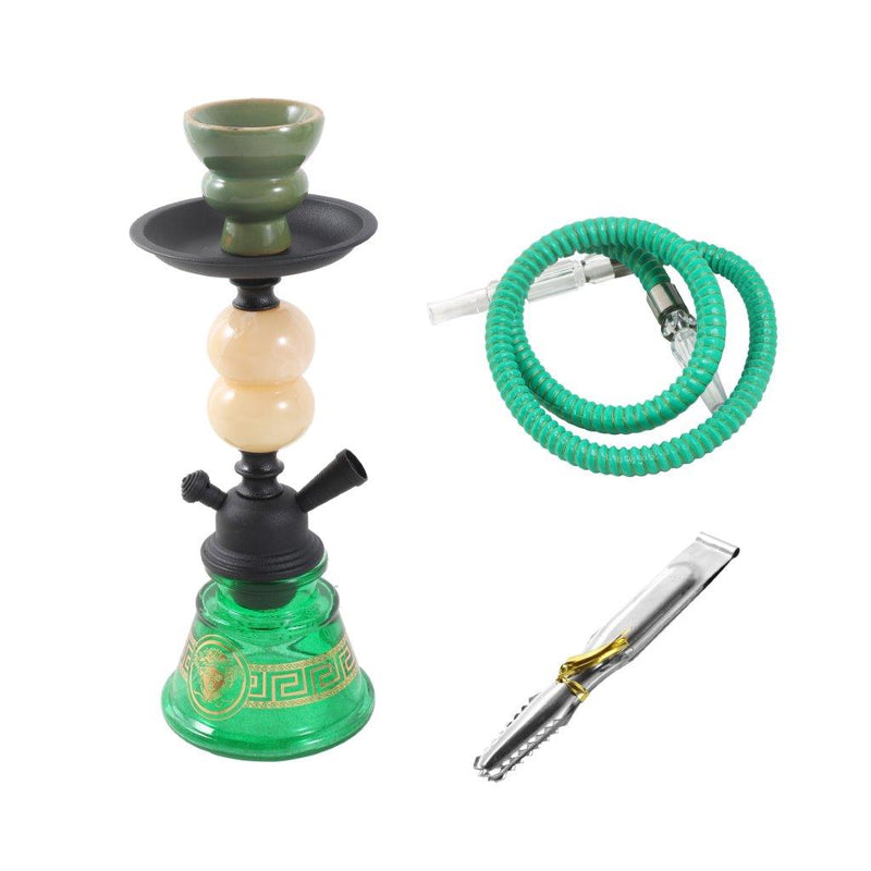 Premium Design Single Shisha Hookah Arguileh Complete Kit with Hose 24*10.5 cm