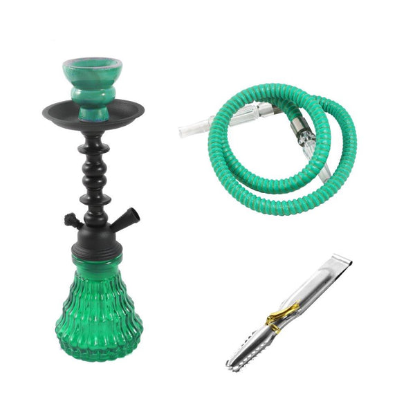 Premium Design Single Shisha Hookah Arguileh Complete Kit with Hose 28.5*10.5 cm