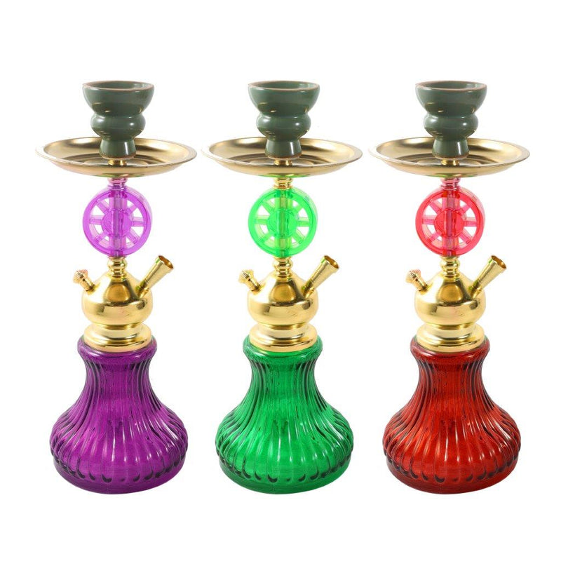 Premium Design Single Shisha Hookah Arguileh Complete Kit with Hose 30*13 cm