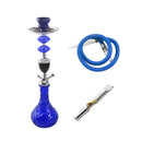 Premium Design Single Shisha Hookah Arguileh Complete Kit with Hose 49*13.5 cm