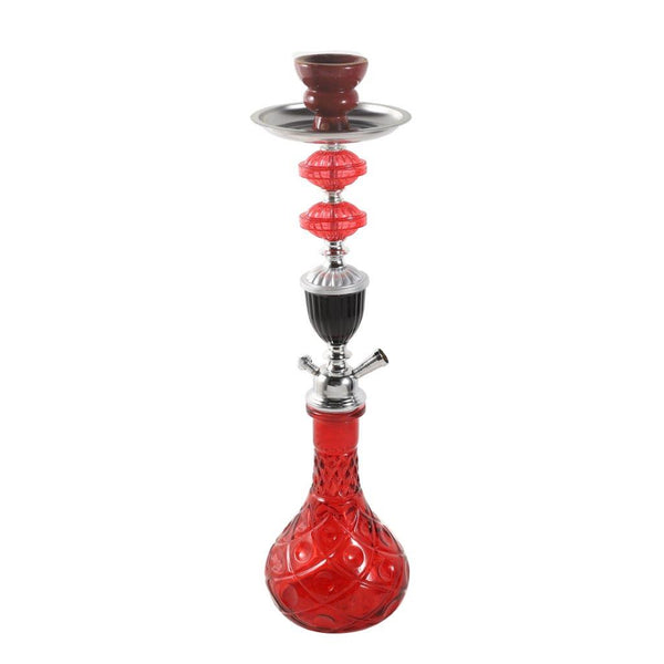 Premium Design Single Shisha Hookah Arguileh Complete Kit with Hose 49*13.5 cm