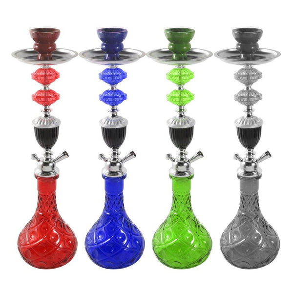 Premium Design Single Shisha Hookah Arguileh Complete Kit with Hose 49*13.5 cm