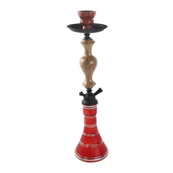 Premium Design Single Shisha Hookah Arguileh Complete Kit with Hose 49*13.5 cm