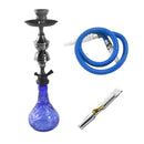 Premium Design Single Shisha Hookah Arguileh Complete Kit with Hose 49*14 cm