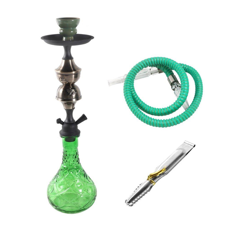 Premium Design Single Shisha Hookah Arguileh Complete Kit with Hose 49*14 cm