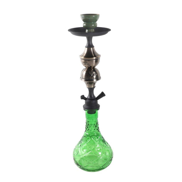 Premium Design Single Shisha Hookah Arguileh Complete Kit with Hose 49*14 cm