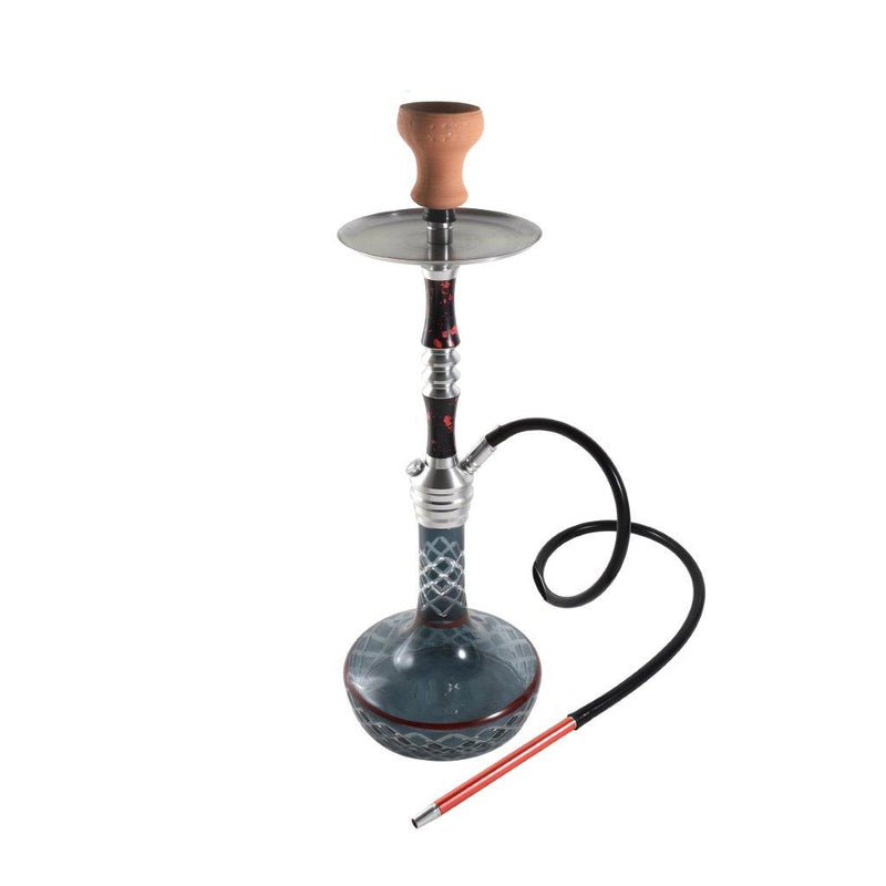 Premium Design Single Shisha Hookah Arguileh Complete Kit with Hose 48*17 cm