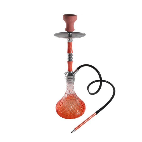 Premium Design Single Shisha Hookah Arguileh Complete Kit with Hose 47.5*17 cm