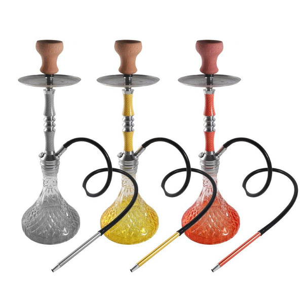 Premium Design Single Shisha Hookah Argileh Complete Kit with Hose 47.5*17 cm