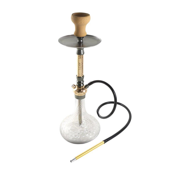 Premium Design Single Shisha Hookah Arguileh Complete Kit with Hose 47.5*17 cm