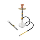 Premium Design Single Shisha Hookah Arguileh Complete Kit with Hose 46.5*17 cm