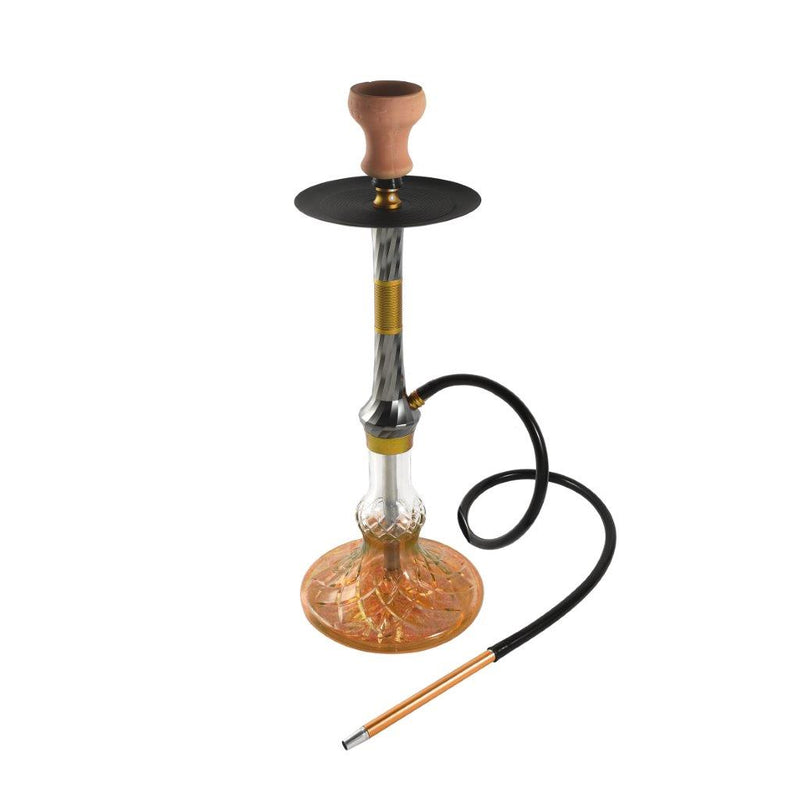 Premium Design Single Shisha Hookah Arguileh Complete Kit with Hose 45*17 cm