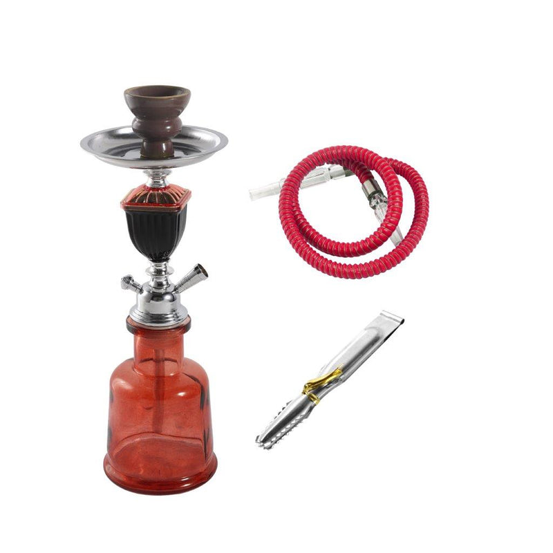 Premium Design Single Shisha Hookah Argileh Complete Kit with Hose 34.5*13.5 cm