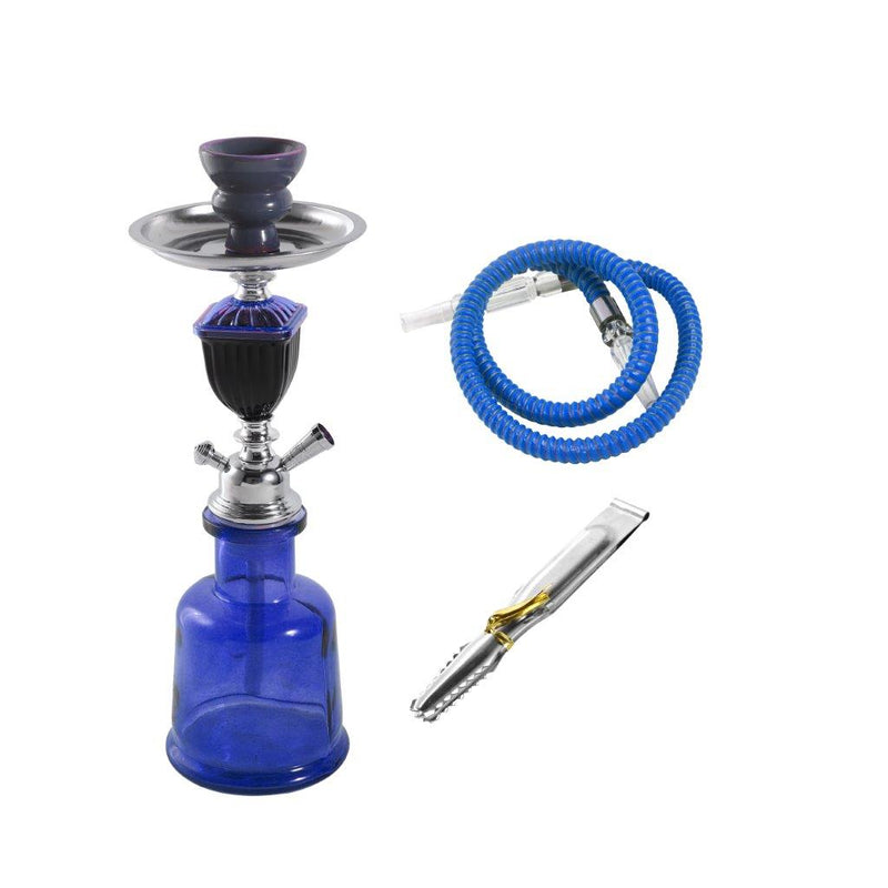 Premium Design Single Shisha Hookah Arguileh Complete Kit with Hose 34.5*13.5 cm