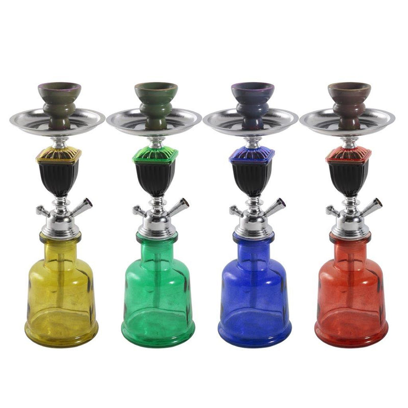 Premium Design Single Shisha Hookah Argileh Complete Kit with Hose 34.5*13.5 cm