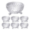 Crystal Cut Glass Ice Cream and Dessert Bowl Set of 7 Pcs 18*9/10*6 cm