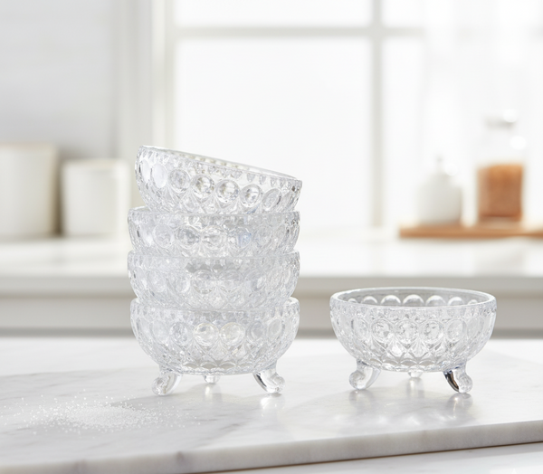 Glass Ice Cream and Dessert Bowl Set of 6 Pcs
