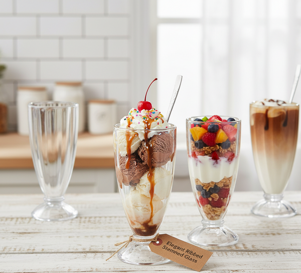 Lead Free Milkshake Drinking Glass Tumbler Mug Set of 6 Pcs 340 ml