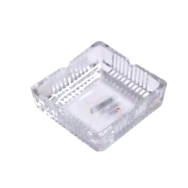 Crystal Cut Modern Clear Rectangular Glass Ashtray 11.8/410G