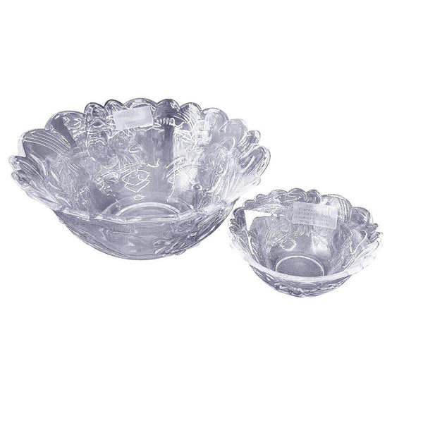 Crystal Cut Glass Ice Cream and Dessert Bowl Set of 7 Pcs 22.3*11/12.5*5.5 cm