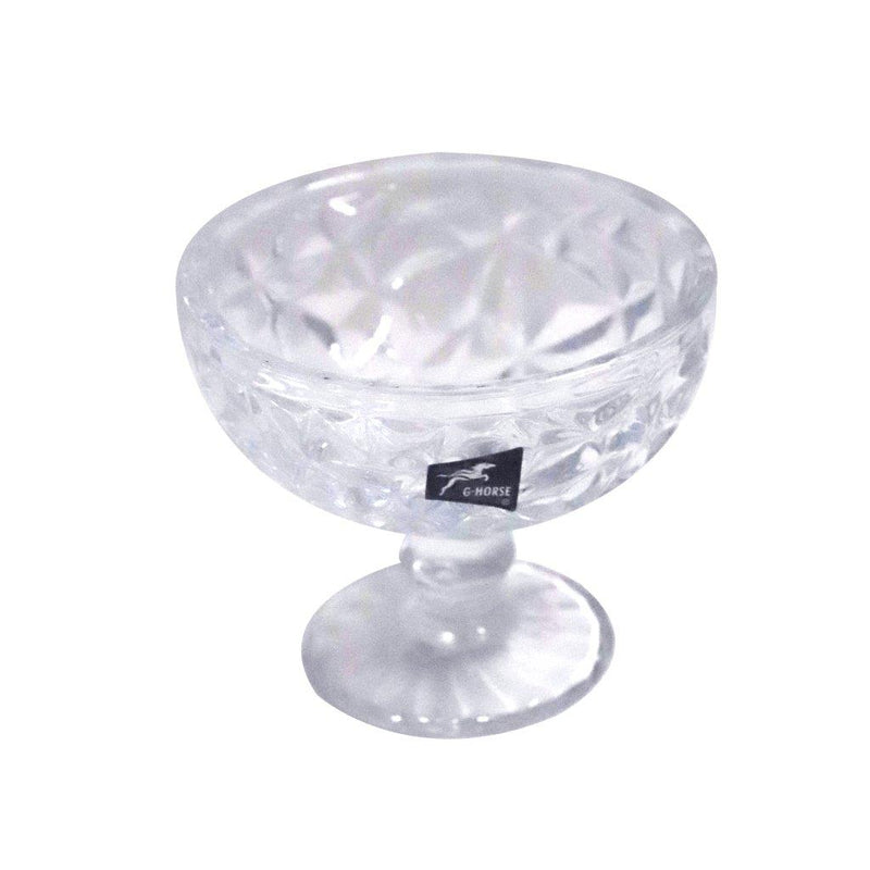 Crystal Cut Glass Footed Ice Cream and Dessert Bowl Set of 4 Pcs 12*10.5 cm