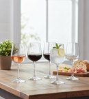 Lead Free Glass Footed Goblet Tumbler Set/6 Pcs 6*22 cm
