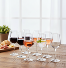 Lead Free Glass Footed Goblet Tumbler Set/6 Pcs 6*21 cm