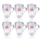 Premium Lead Free Glass Tea Cup Set of 6 Pcs 145 ml