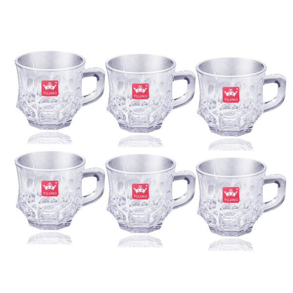 Premium Lead Free Glass Tea Cup Set of 6 Pcs 155 ml