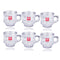 Premium Lead Free Glass Tea Cup Set of 6 Pcs 155 ml