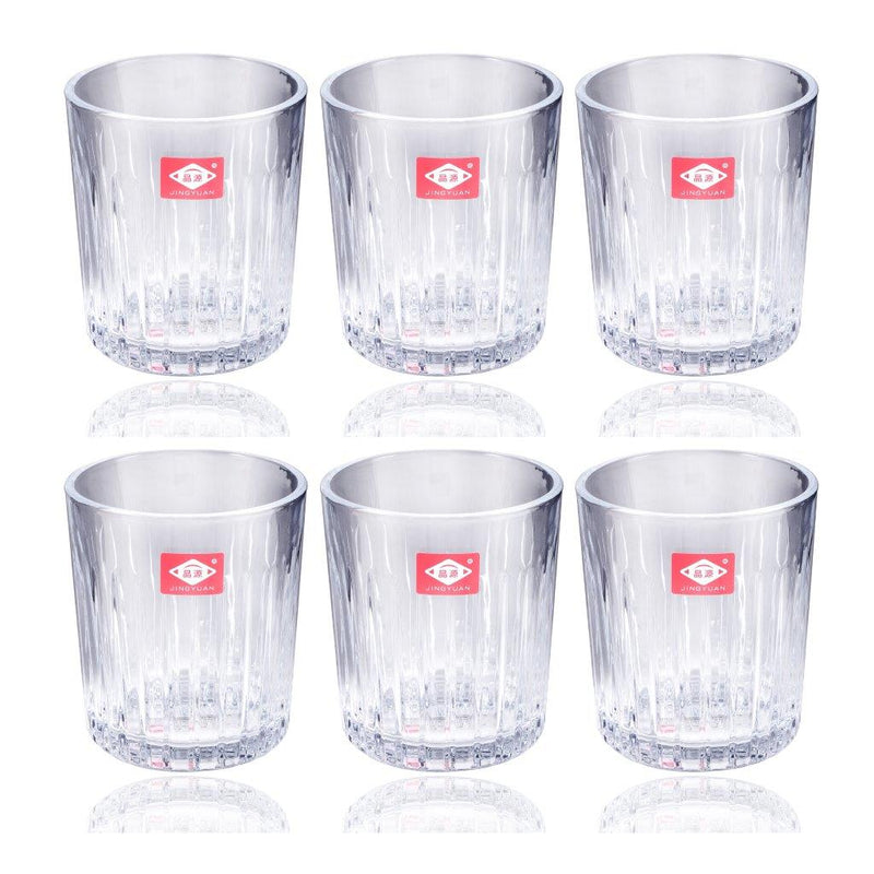 Premium Lead Free Glass Tumblers Set of 6 Pcs 240 ml