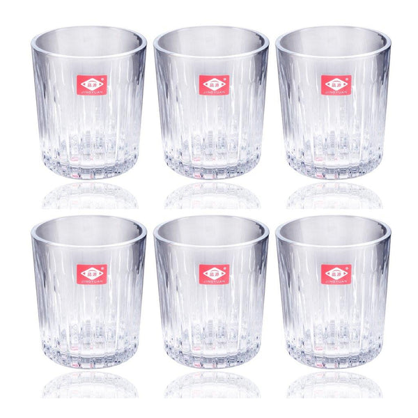 Premium Lead Free Glass Tumblers Set of 6 Pcs 240 ml