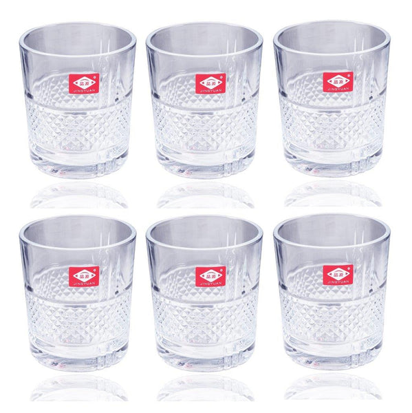 Premium Lead Free Glass Tumblers Set of 6 Pcs 240 ml