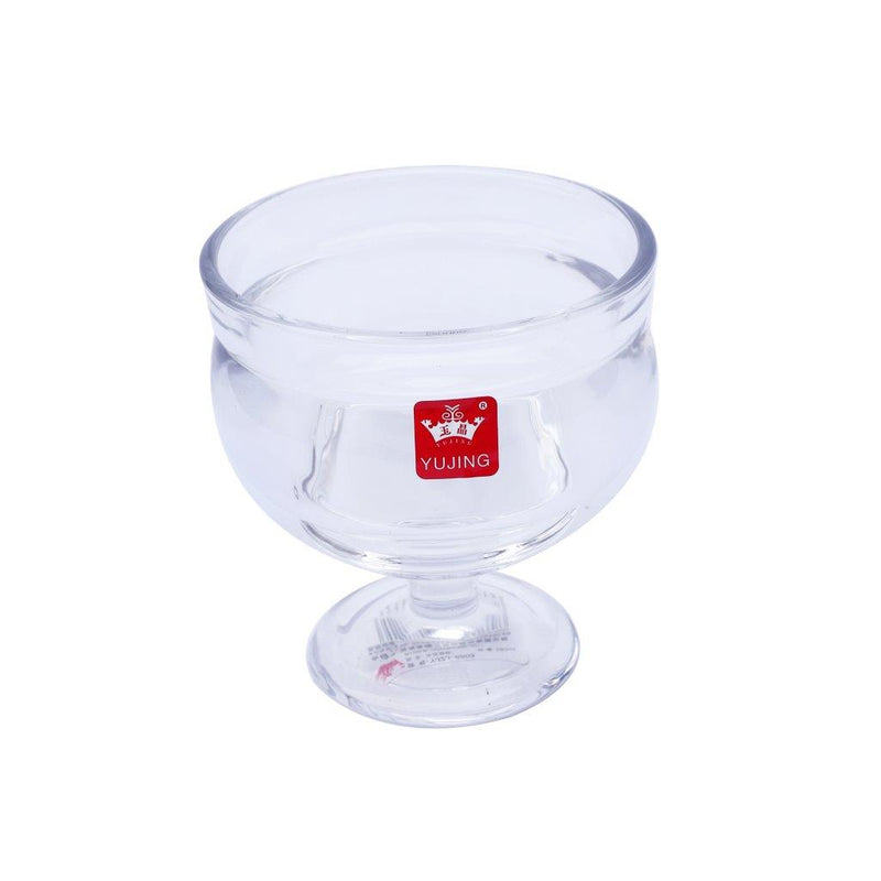 Crystal Cut Glass Footed Ice Cream and Dessert Bowl Set of 3 Pcs 9.5*10 cm