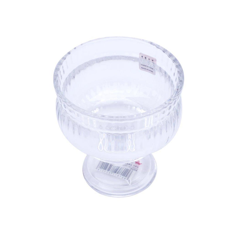 Crystal Cut Glass Footed Ice Cream and Dessert Bowl Set of 3 Pcs 9.5*10 cm