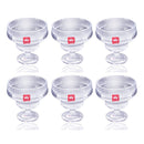 Crystal Cut Glass Footed Ice Cream and Dessert Bowl Set of 3 Pcs 10.5*10 cm