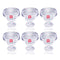 Crystal Cut Glass Footed Ice Cream and Dessert Bowl Set of 3 Pcs 10.5*10 cm