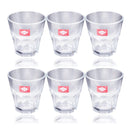 Premium Lead Free Glass Tea Cup Set of 6 Pcs 145 ml