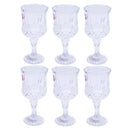 Premium Lead Free Glass Footed Tumblers Set of 6 Pcs 230 ml