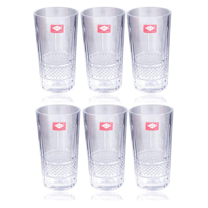 Premium Lead Free Glass Tumblers Set of 6 Pcs 300 ml