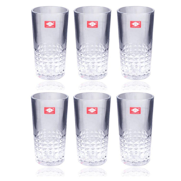 Premium Lead Free Glass Tumblers Set of 6 Pcs 300 ml