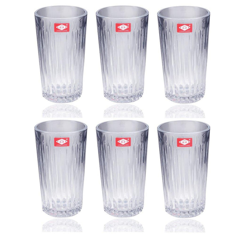 Premium Lead Free Glass Tumblers Set of 6 Pcs 300 ml