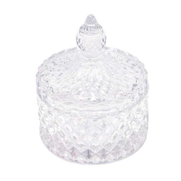 Crystal Glass Dome Shape Sugar Bowl Candy Jar 10.5*8.5 cm