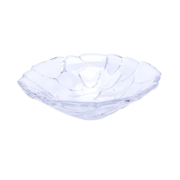 Crystal Glass Serving Dish Round Fruit Plate 25*7 cm