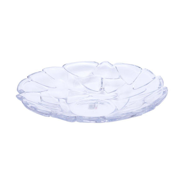 Crystal Glass Serving Dish Round Fruit Plate  36*7 cm