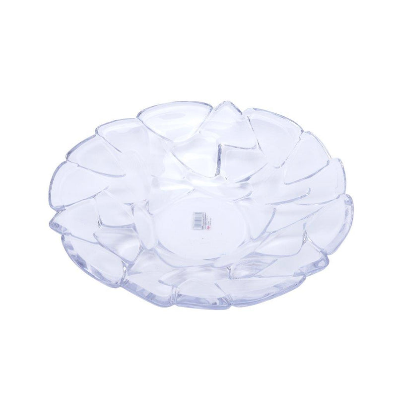 Crystal Glass Serving Dish Round Fruit Plate 36*7 cm